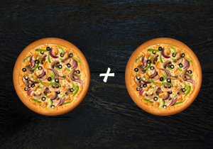 Buy 1 pizza and get 1 more for FREE!